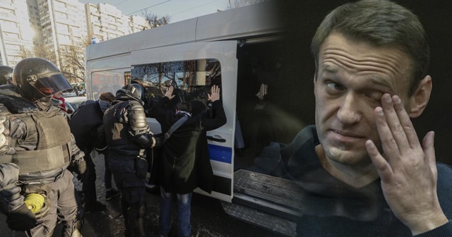 Rus muhalif lider Navalny duruşmada, destekçileri gözaltında