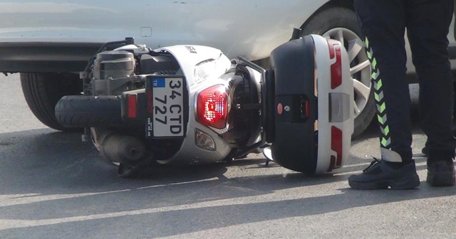 Sarıyer’de feci kaza: Motosikletli otomobilin altına girdi