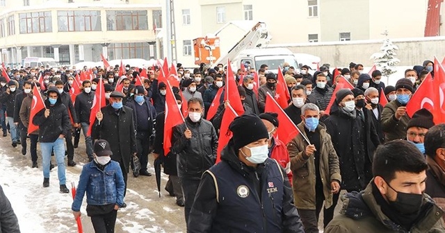 Van&#039;da terör örgütü PKK&#039;ya tepki