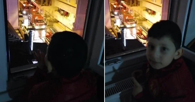 4 yaşındaki çocuktan itfaiyecilere: Çok güzel kahramansınız
