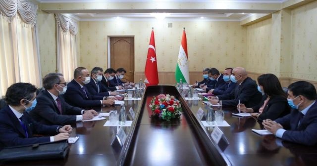 Bakan Çavuşoğlu, Tacikistan Temsilciler Meclisi Başkanı Zokirzoda ile görüştü