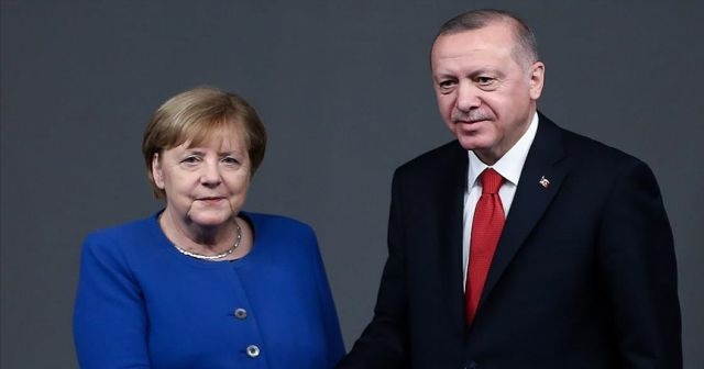 Cumhurbaşkanı Erdoğan Almanya Başbakanı Merkel ile görüştü