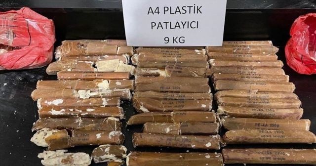 Hakkari&#039;de 9 kilo 200 gram A-4 plastik patlayıcı ele geçirildi