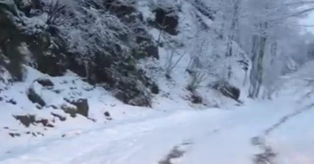 Ordu’da baharın ilk gününde kar sürprizi