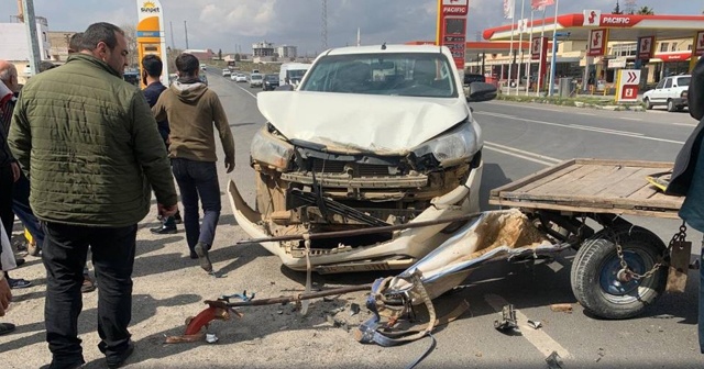 Şanlıurfa’da kamyonet at arabasıyla çarpıştı: 1 yaralı