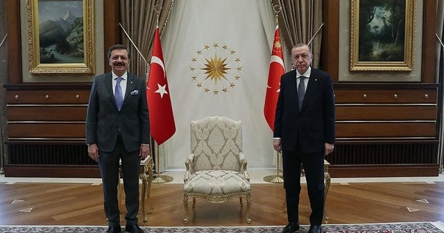 Son dakika: Cumhurbaşkanı Erdoğan, TOBB Başkanı Hisarcıklıoğlu
