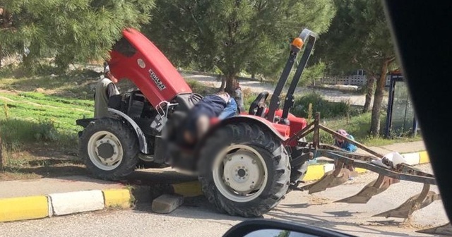 Traktör kullanırken kafasına beton kiriş düşen çiftçi hayatını kaybetti