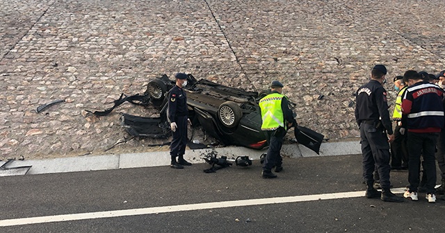 Yeşil plakalı otomobilde feci kaza