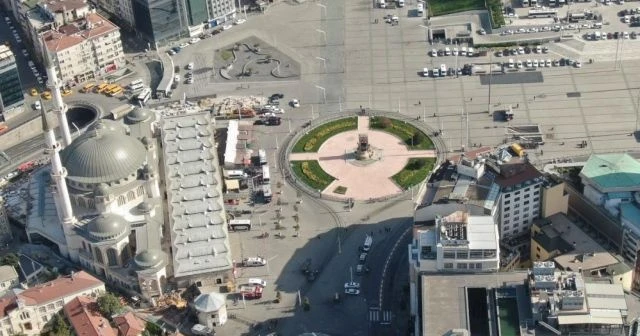 1 Mayıs'ta Taksim Meydanı drone ile görüntülendi