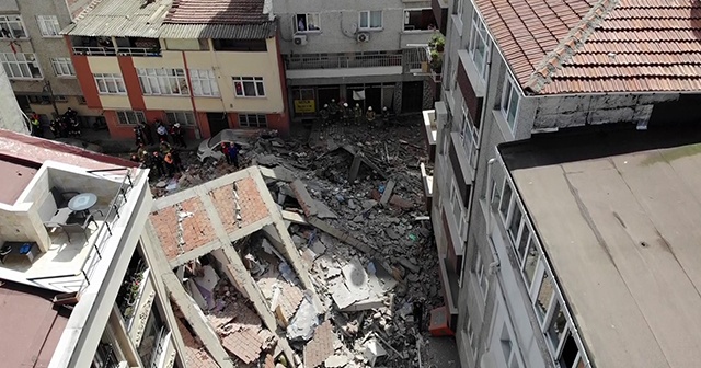 Sondakika: Zeytinburnu&#039;nda 5 katlı bina çöktü