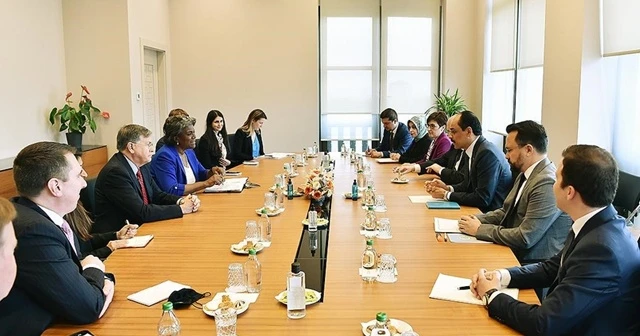 İbrahim Kalın, ABD'nin BM Daimi Temsilcisi Greenfield ile görüştü