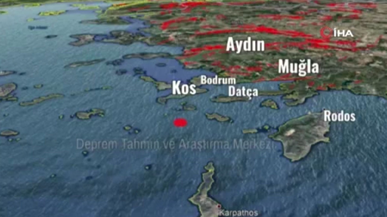 Muğla&#039;daki 5,3&#039;lük depremin ürküten sesi