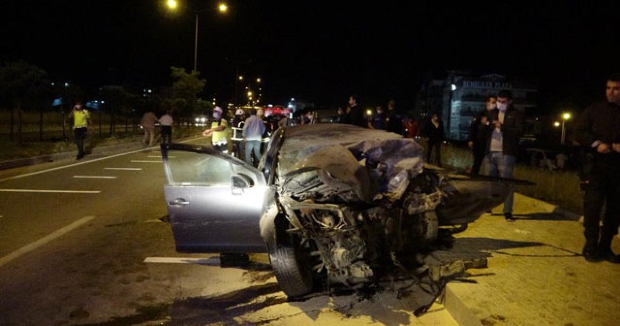 Ters şeride giren astsubay, polis memuruna çarptı