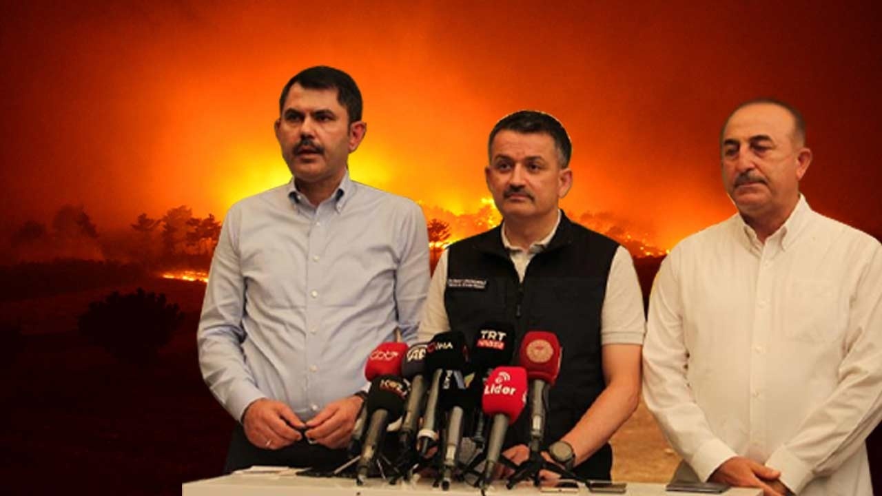 3 bakandan Manavgat&#039;taki yangının çıkış sebebi hakkında ortak açıklama