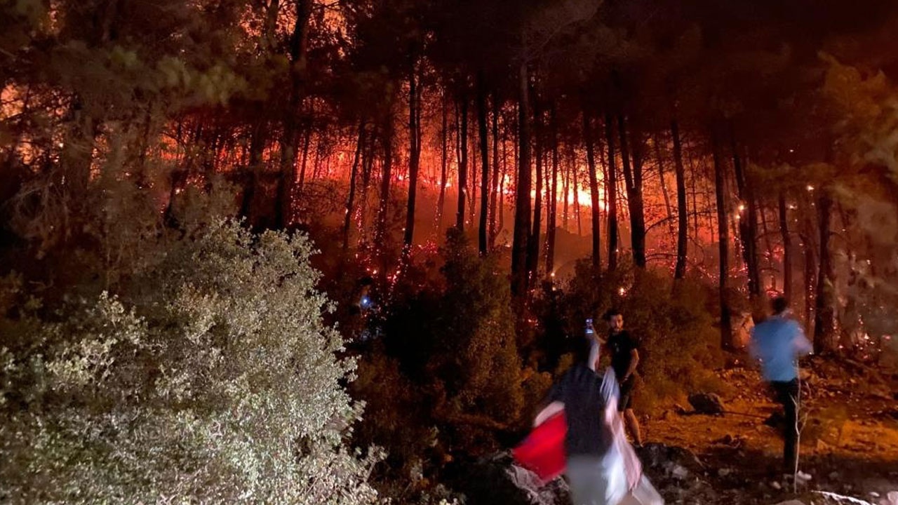 Fethiye&#039;de orman yangını: Kovayı kapan ormana yardıma koştu