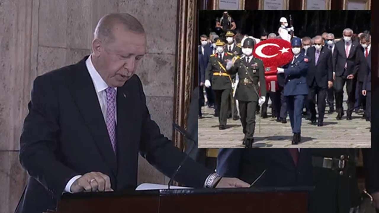 Cumhurbaşkanı Erdoğan ve devlet erkanı Anıtkabir&#039;deki 30 Ağustos törenine katıldı