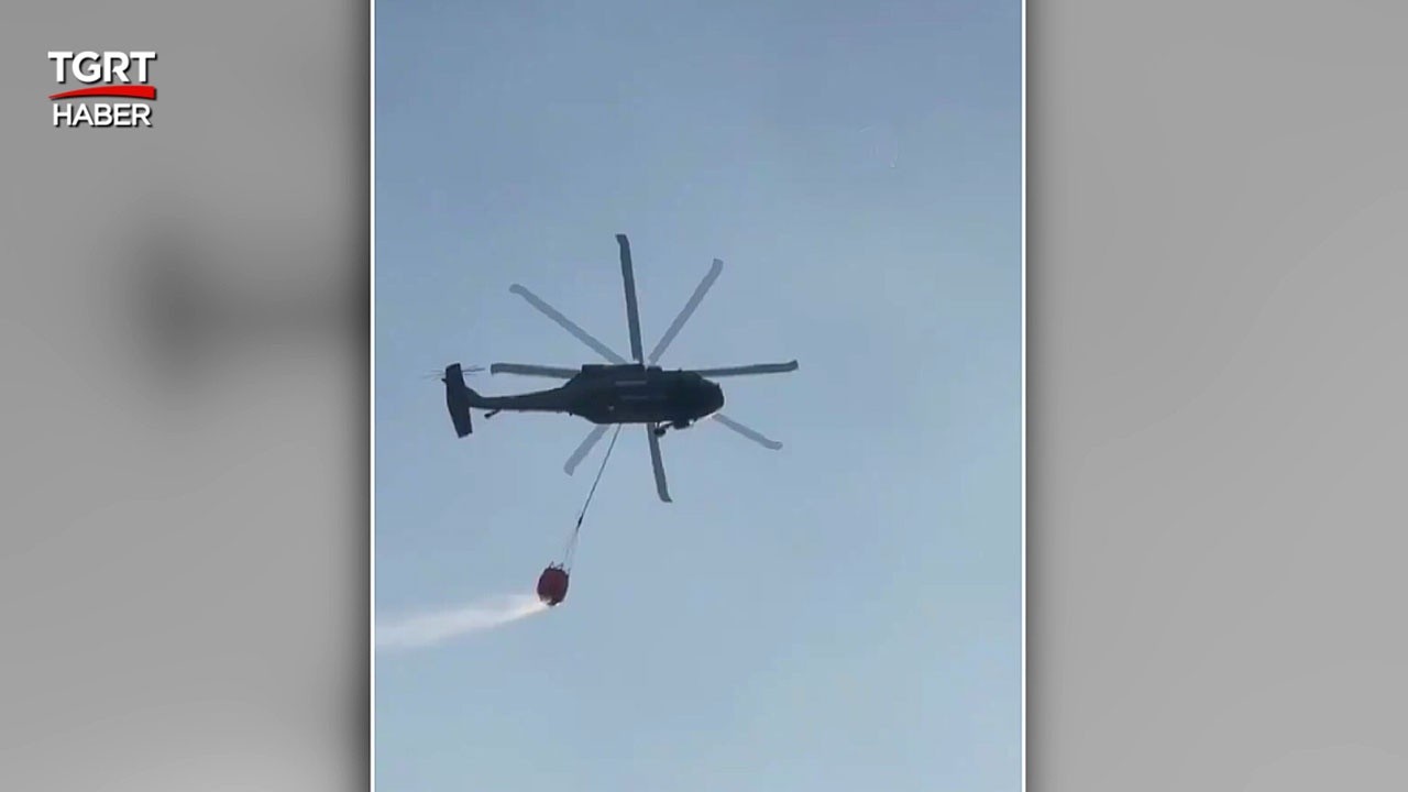 Jandarma&#039;nın yeni başarısı: Sikorsky helikoptere su sepeti takıldı