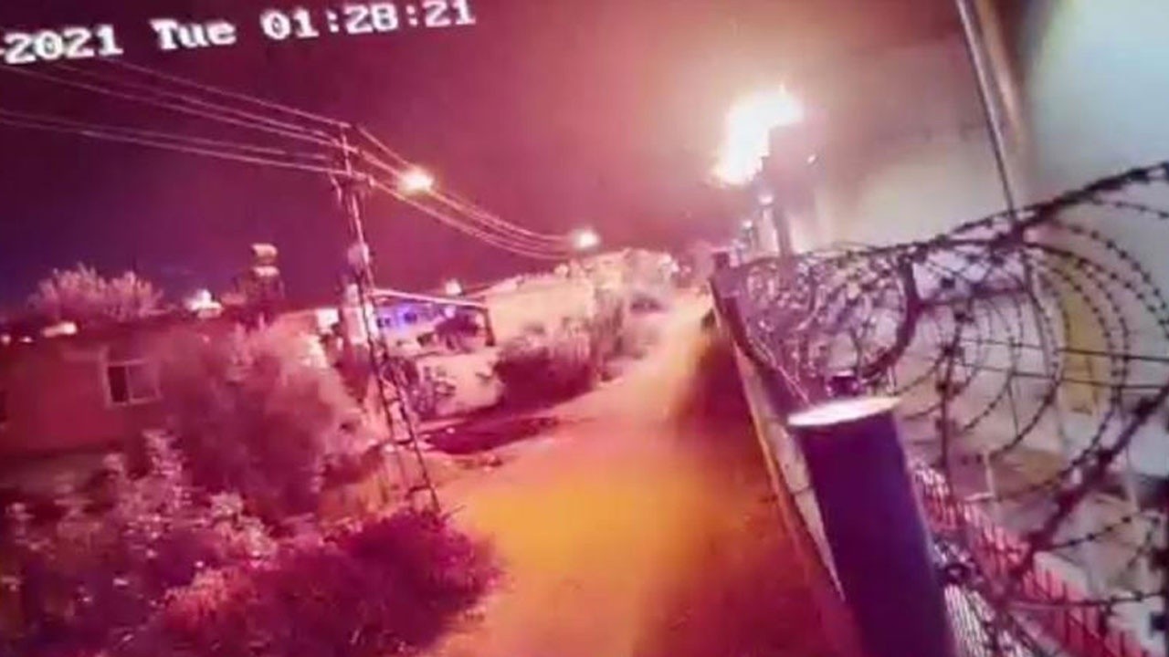 Mersin&#039;de korkutan patlama kameralara böyle yansıdı