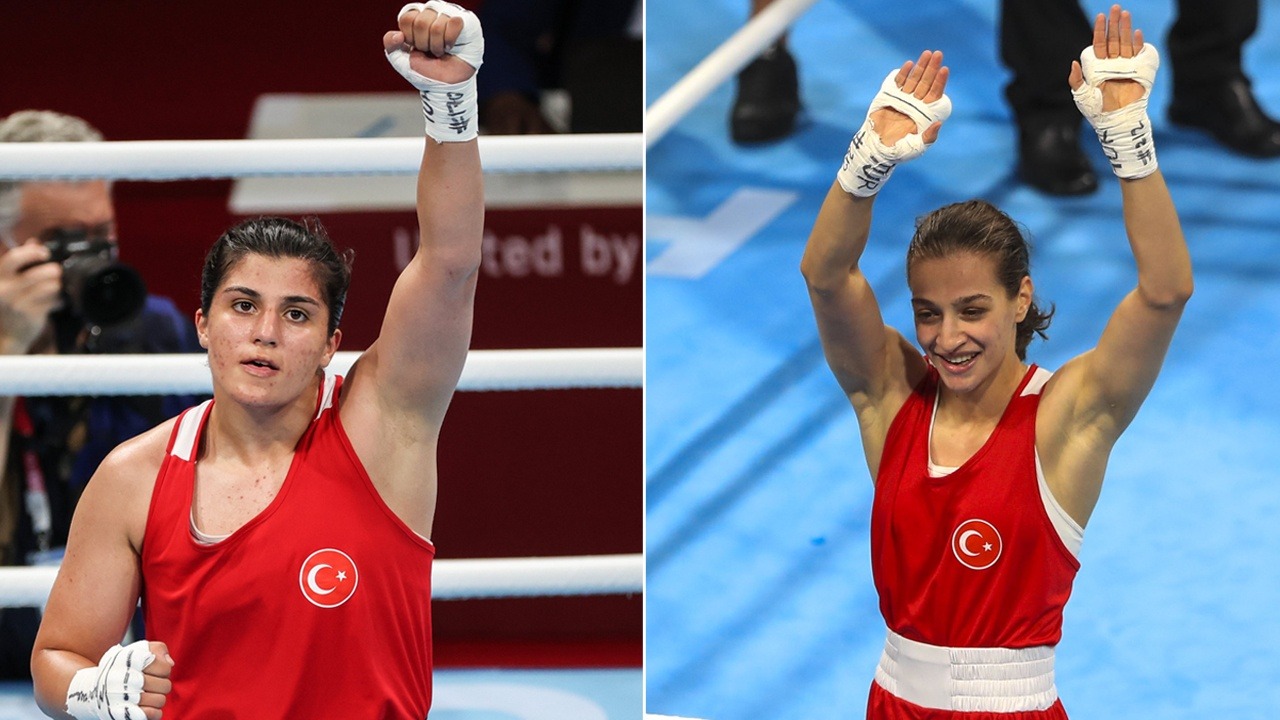 Milli boksörlerimiz Buse Naz Çakıroğlu ile Busenaz Sürmeneli, Tokyo&#039;da finale yükseldi