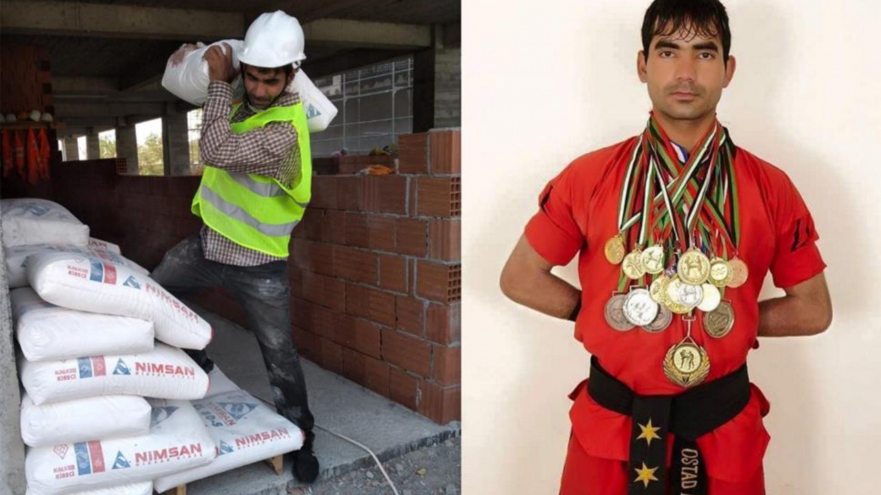 Ülkesinde şampiyondu: Taliban&#039;dan kaçtı, Türkiye&#039;de inşaat işçisi oldu