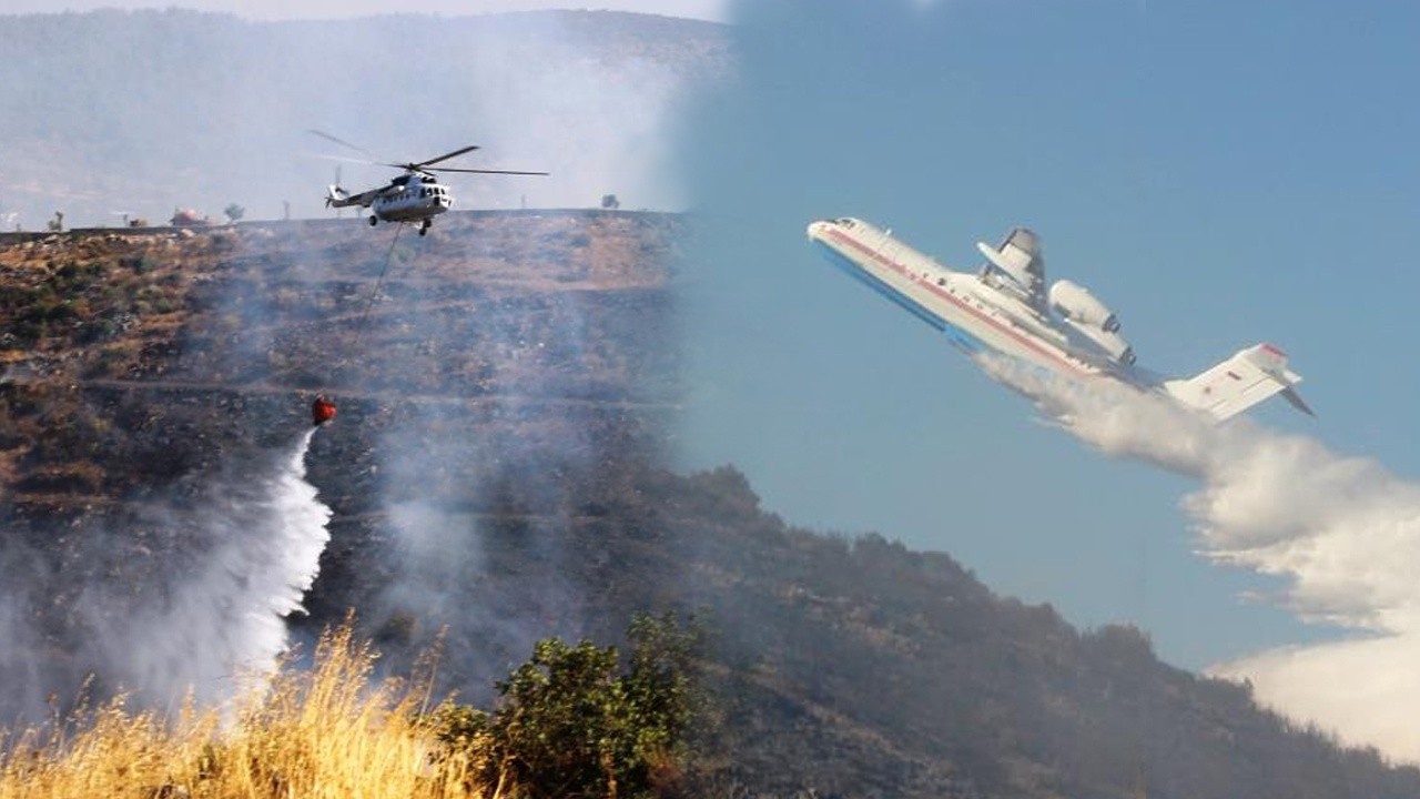 Bodrum&#039;daki yangına jet müdahale: 5 saatte kontrol altında