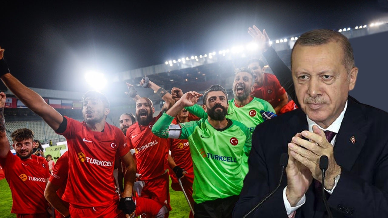 Cumhurbaşkanı Erdoğan&#039;dan Ampute Futbol Milli Takımı&#039;na tebrik