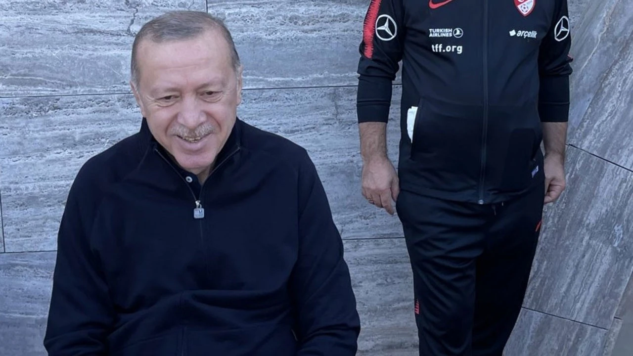 Cumhurbaşkanı Erdoğan'ın sabah sporunda neşeli anları
