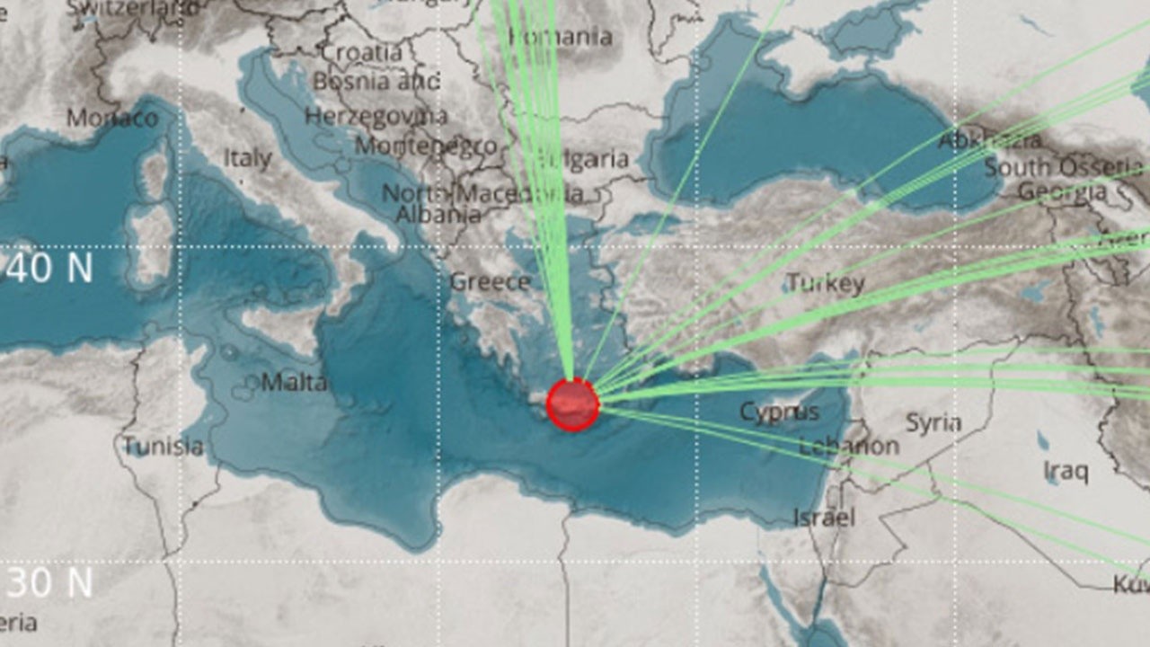 Son dakika! Yunanistan&#039;da 6,5 büyüklüğünde deprem