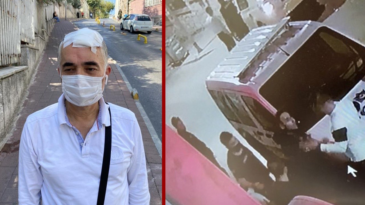 Taksiciye yumruklu sopalı saldırı kamerada: Hastanelik ettiler