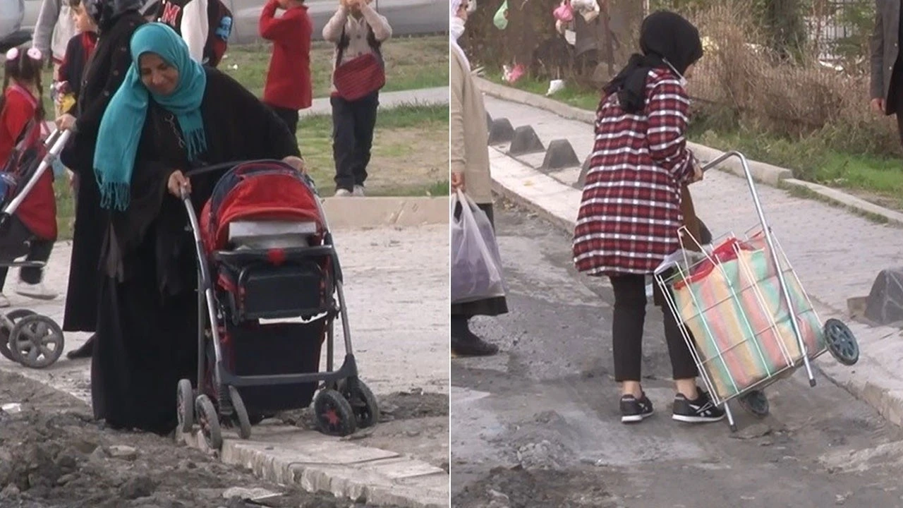 Bir aydır perişan haldeler: Bitmeyen İSKİ çalışması vatandaşı ve esnafı bezdirdi