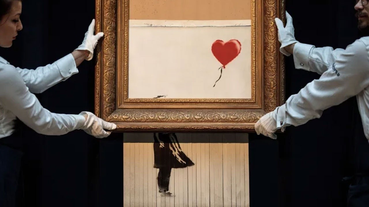 İngiliz sanatçı Banksy&#039;nin eseri rekor fiyata satıldı