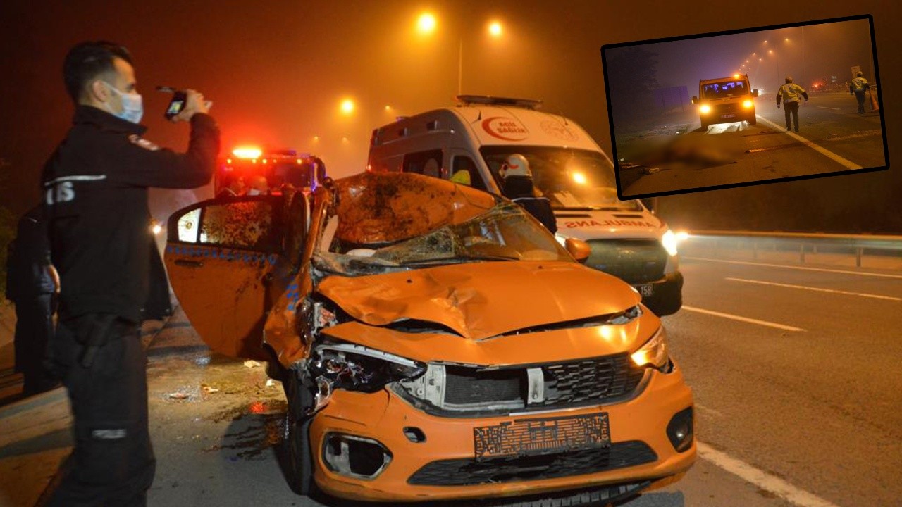 İstanbul&#039;un göbeğinde akıl almaz kaza! Ticari taksi ata çarptı