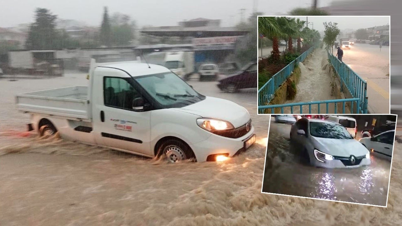 İzmir’i sağanak vurdu, sokaklar göle döndü