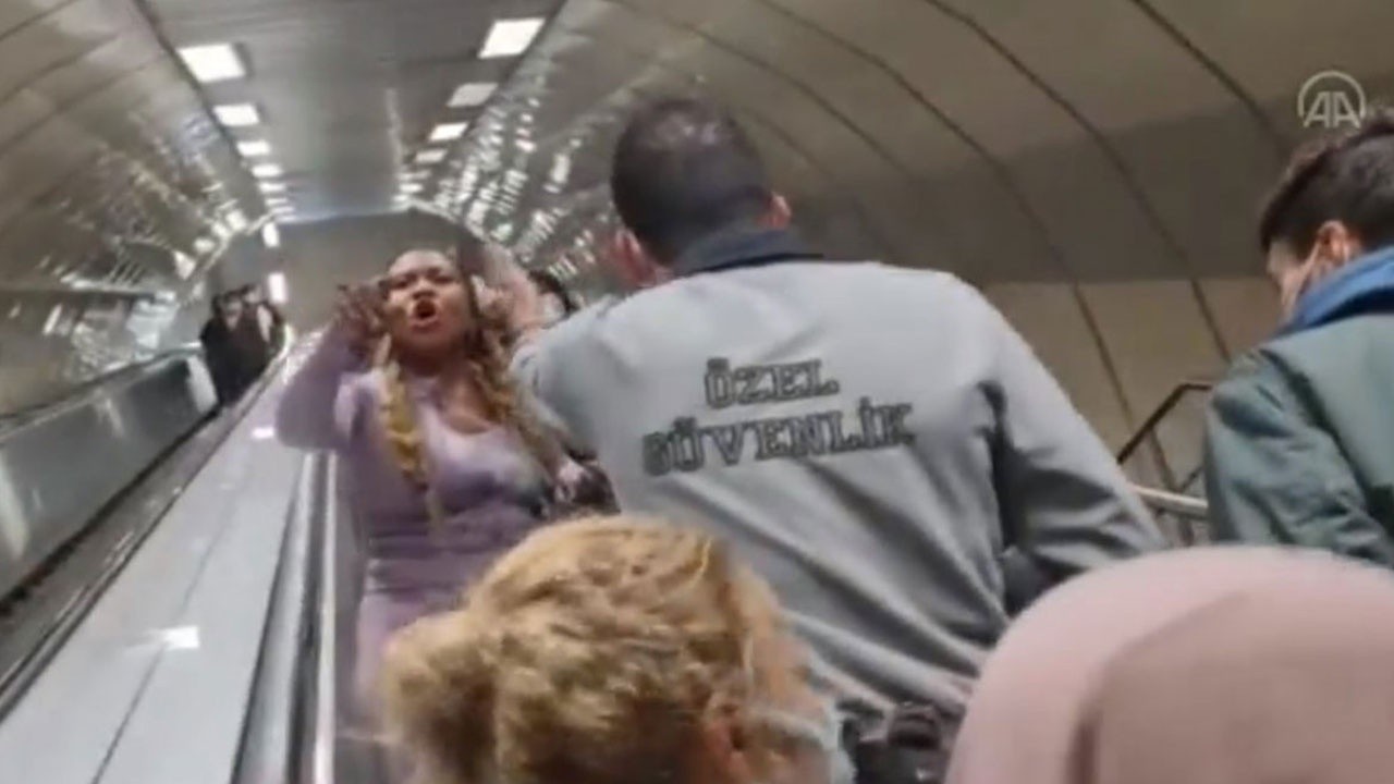 Metroda maske takmayan yabancı uyruklu yolcu indirildi