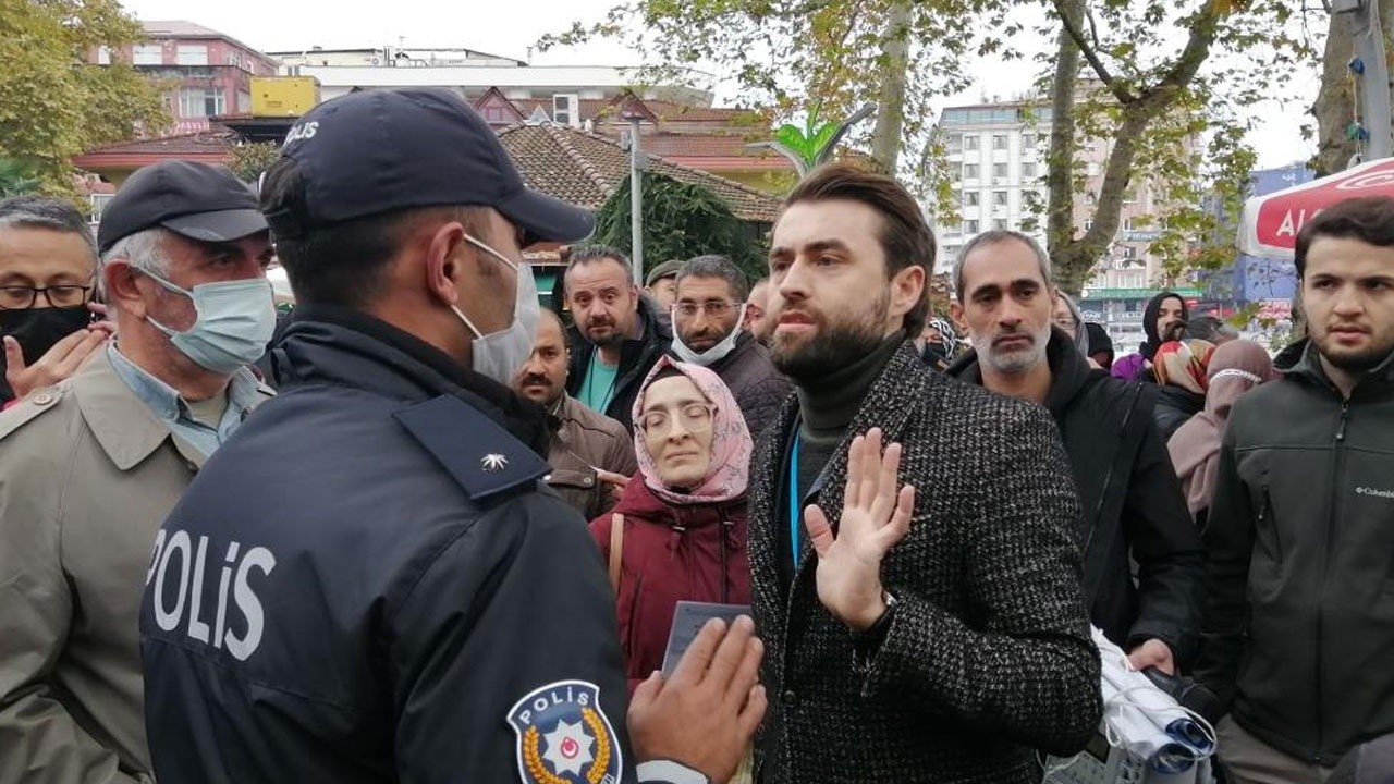 Polise ‘Açığa alınacağını biliyor musun’ diyen aşı karşıtına tepki