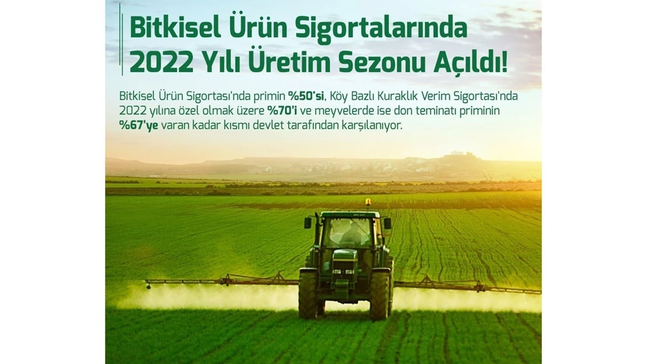 Bitkisel Ürün Sigortaları'nda 2022 yılı üretim sahası açıldı