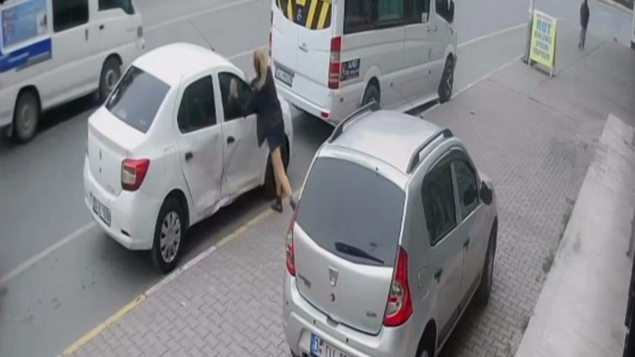 Eşi darbetti, öfkesini arabasından çıkardı