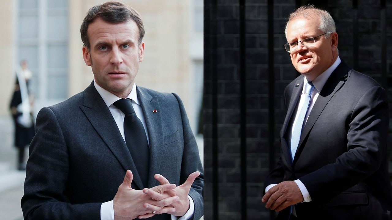 Fransız lider Macron Avustralya Başbakanı Morrison&#039;u yalan söylemekle itham etti