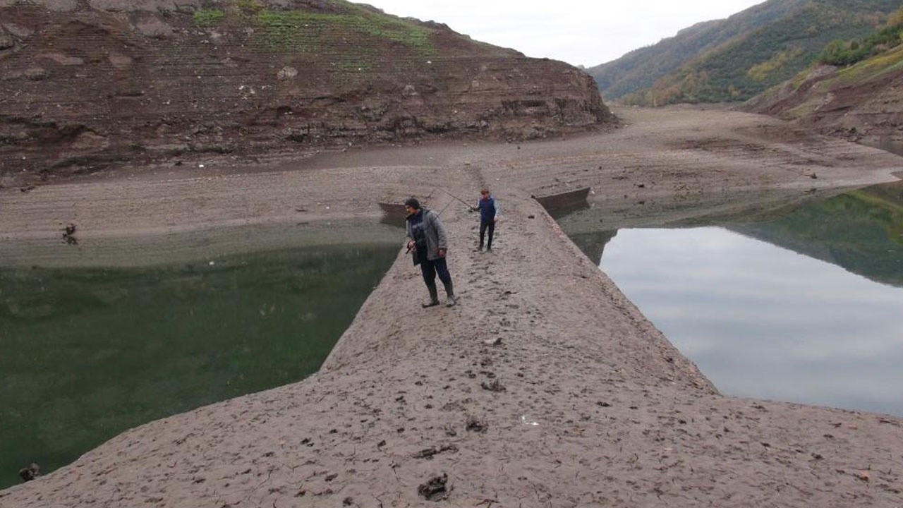 Yuvacık Barajında korkutan seviye! Sular çekildi köprü ortaya çıktı