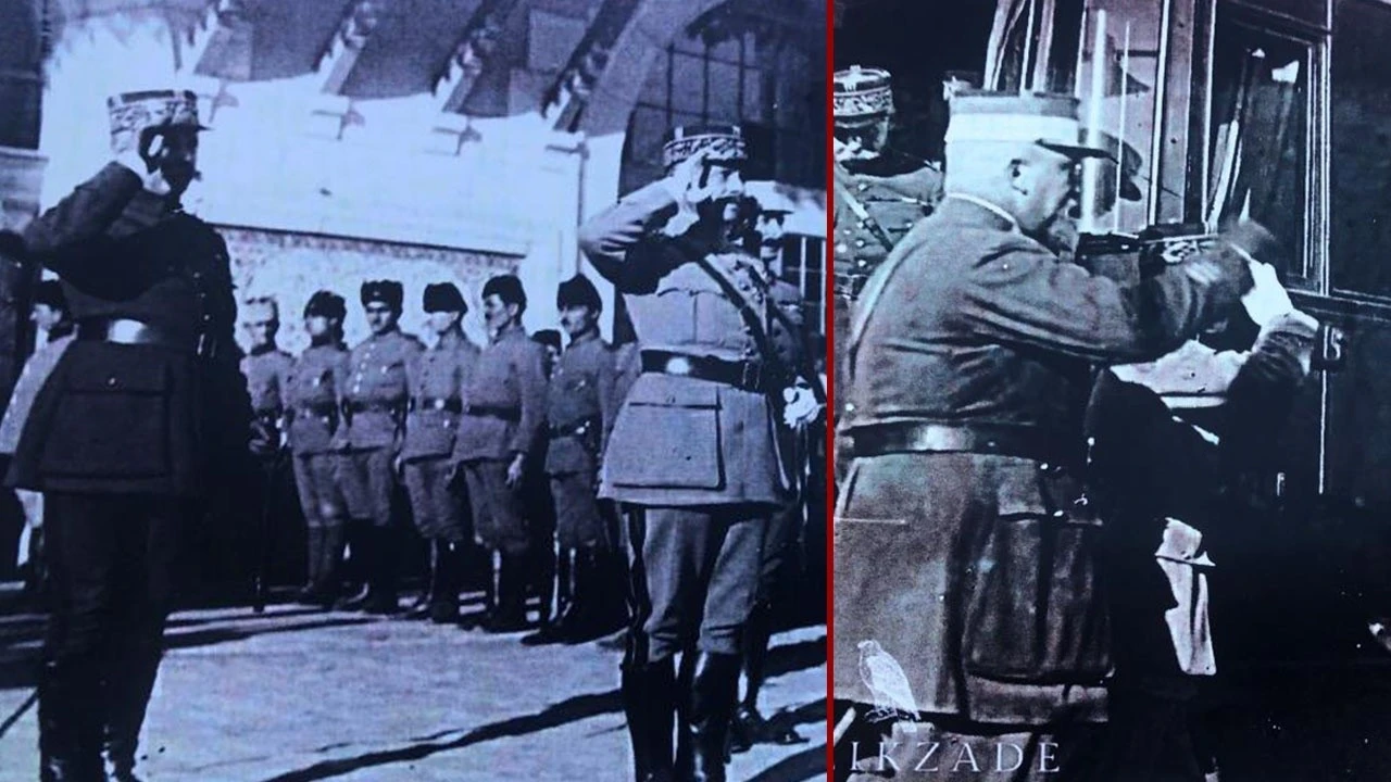 Adana'dan tarihi fotoğraf: Fransız askerler Türk bayrağı karşısında esas duruşta!