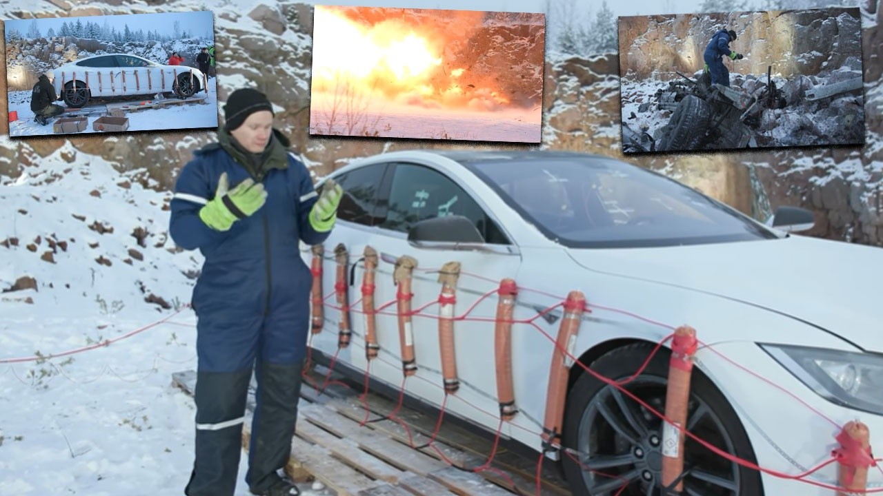 Bozulan Tesla için istenen parayı karşılayamayınca dinamitle patlattı