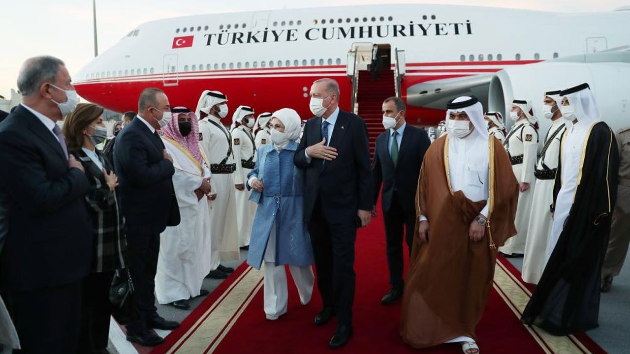 Cumhurbaşkanı Erdoğan Katar&#039;da