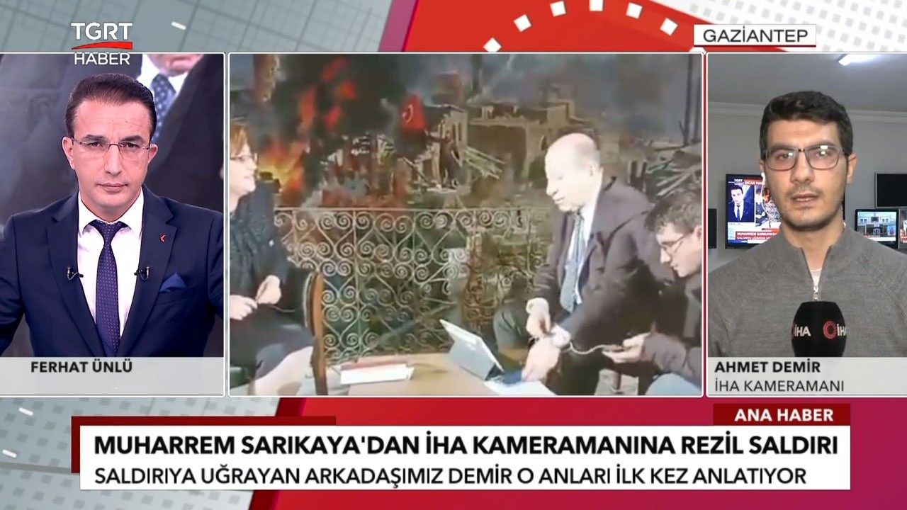 Muharrem Sarıkaya’nın saldırısına uğrayan İHA kameramanı Ahmet Demir o anları anlattı: Fatma Şahin yayın sonrası tepki gösterdi