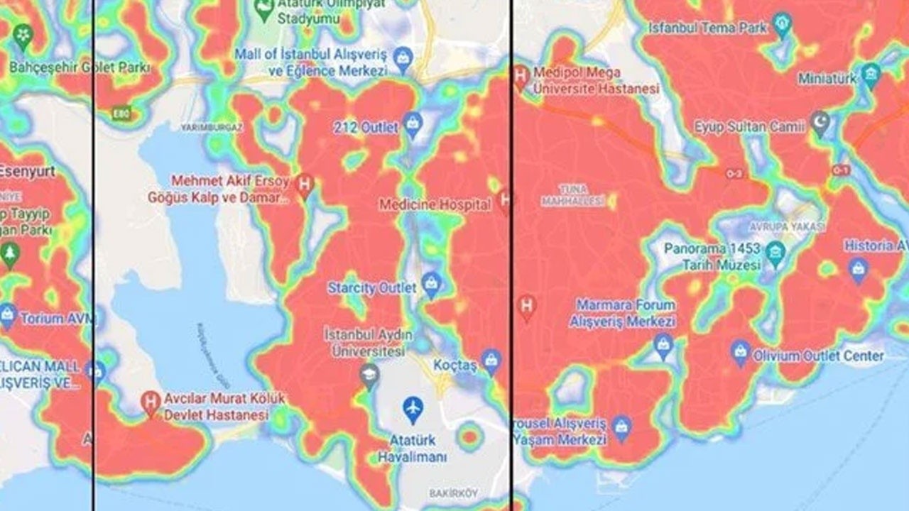 İstanbul&#039;da Omicron etkisi: Kıpkırmızı oldu