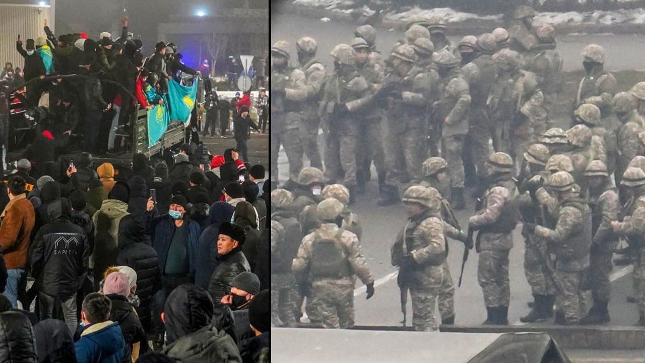 Rus askerleri Kazakistan&#039;a girdi Ermenistan askeri yolda!