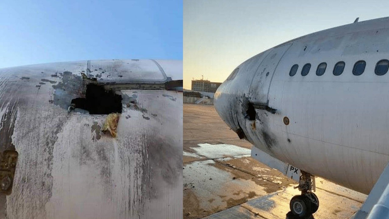 Son dakika! Bağdat Havalimanı&#039;na füzeli saldırı: Bir yolcu uçağı vuruldu