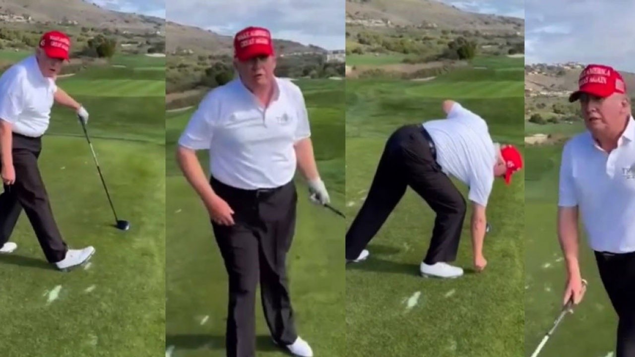Trump golf oynarken seçim mesajı verdi: Başkan ben olacağım