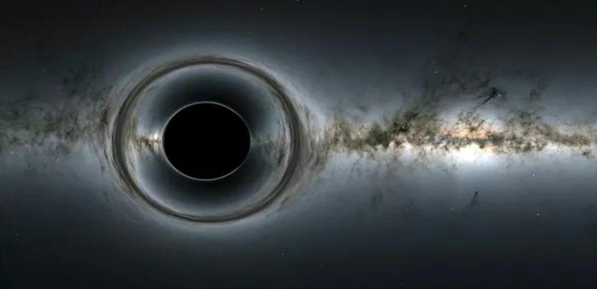 Görseldeki NASA çizimi, yalnız bir kara deliği tasvir ediyor. (NASA/ESA)