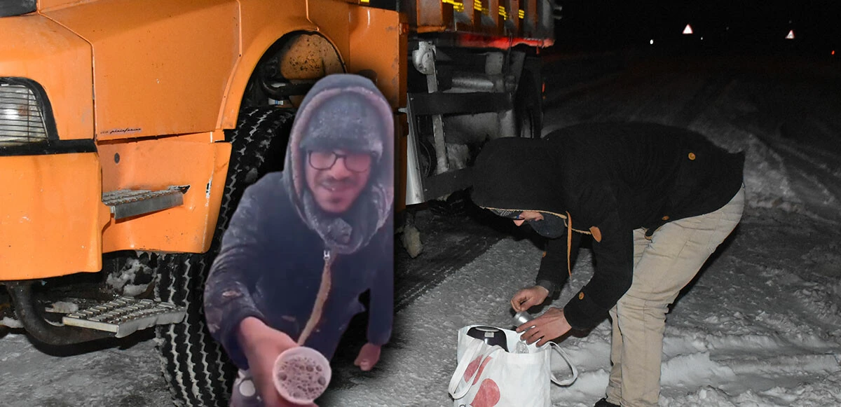 Sen ne güzel insansın! Termosu aldı yola çıktı