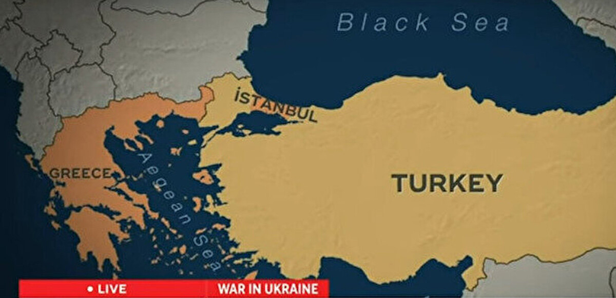 CBS Rusya-Ukrayna savaşı kapsamında yayınladığı haberde İstanbul'u Yunanistan toprağı olarak göstermişti